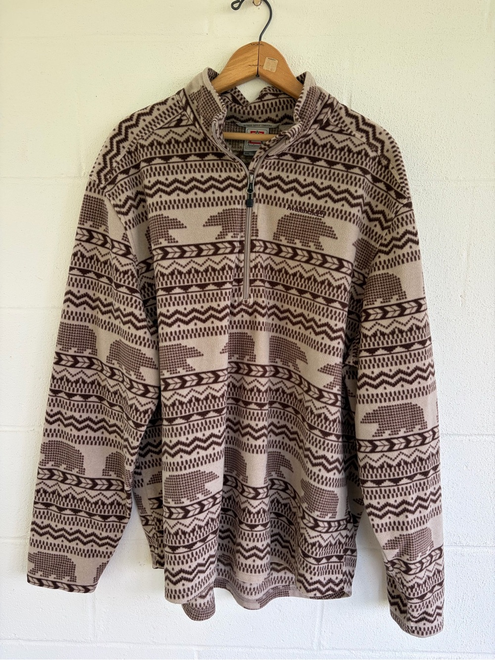 Avalanche - Half-Zip Bear Patterned Sweater